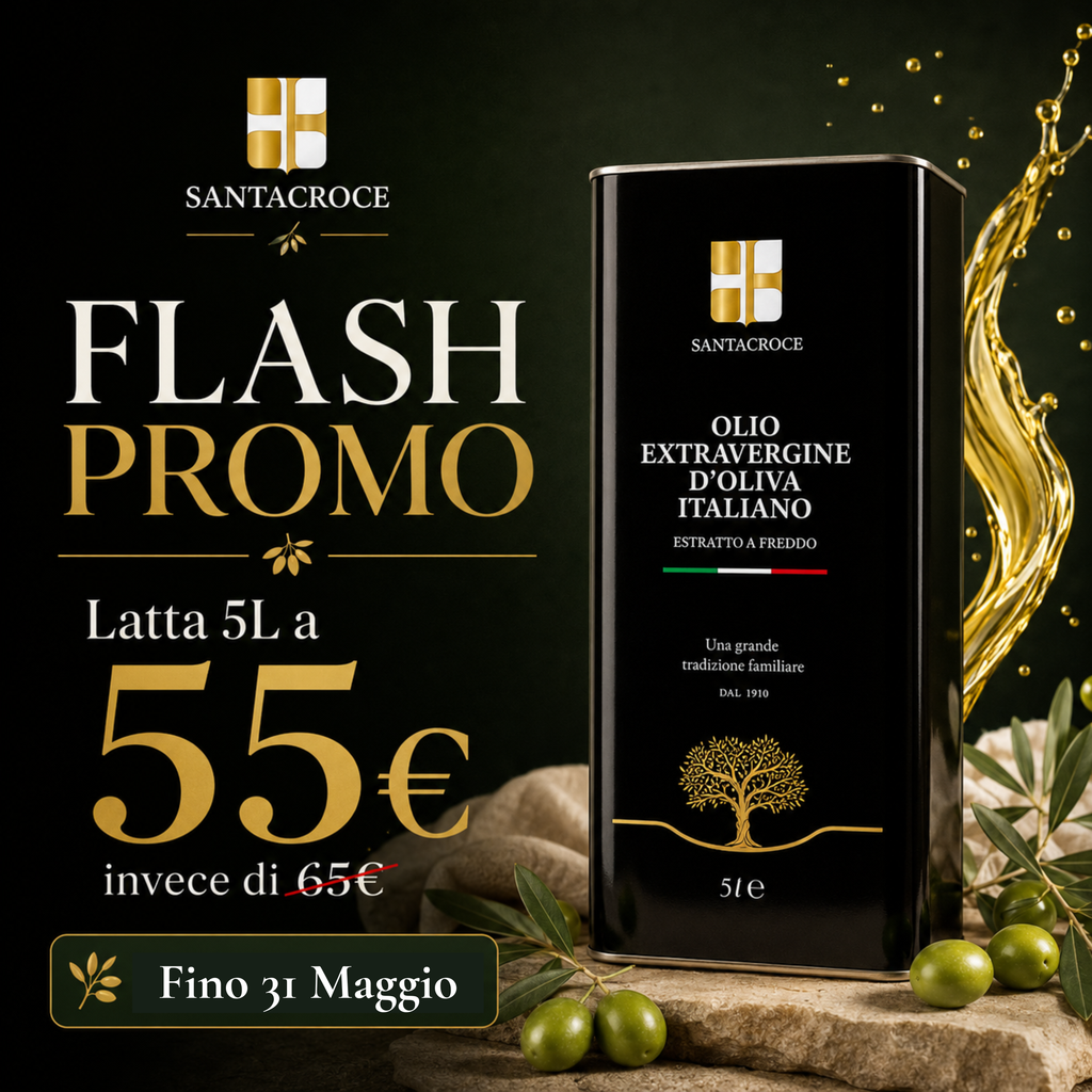 Olio Extravergine di Oliva Santacroce – FLASH PROMO SPEDIZIONE GRATIS
