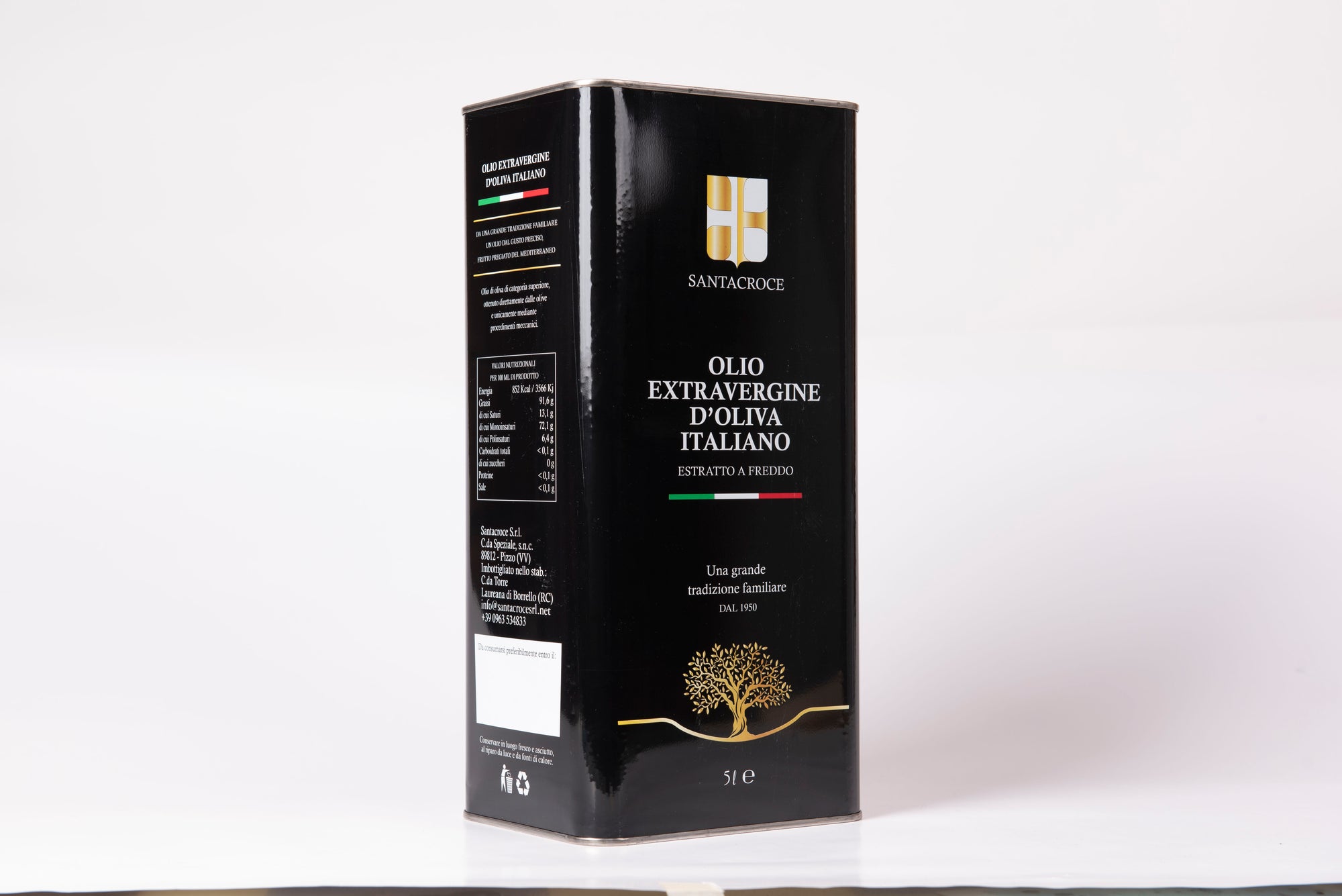 Olio Extravergine di Oliva Santacroce – Latta da 5 Litri